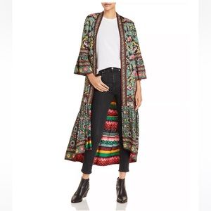 Alice + Olivia Reversible Dottie Kimono cardigan jacket in Flower Pot print. M/L